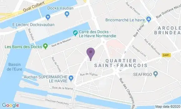 Localisation Le Havre Quartier de l