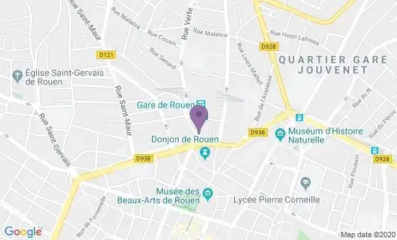 Localisation Rouen Quartier Gare - 76000