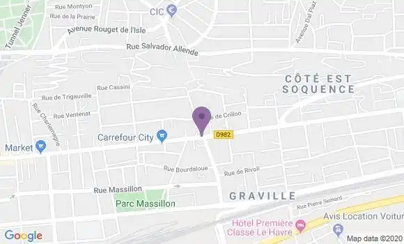 Localisation Le Havre Montmorency Bp - 76600