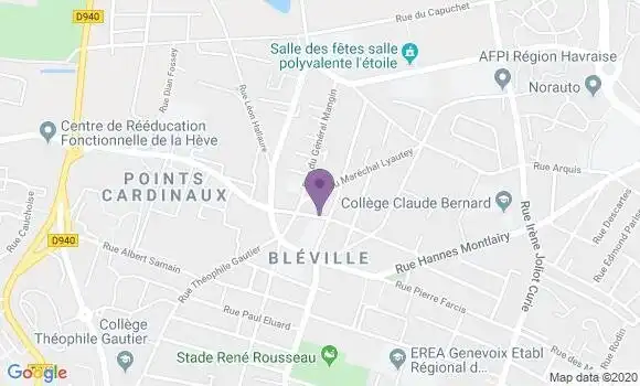 Localisation Le Havre Bleville Bp - 76620
