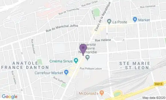 Localisation Le Havre Republique Bp - 76600