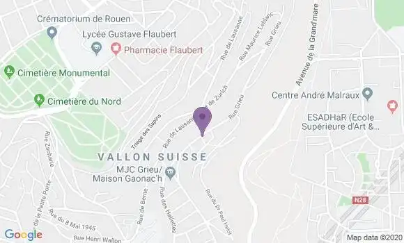 Localisation Rouen Grieu Bp - 76000