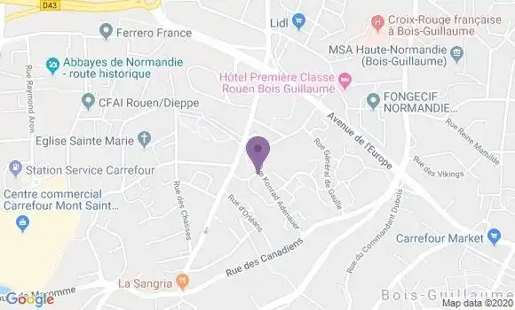 Localisation Rouen Grand Mare Bp - 76000