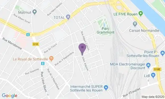 Localisation Rouen Grammont Bp - 76000