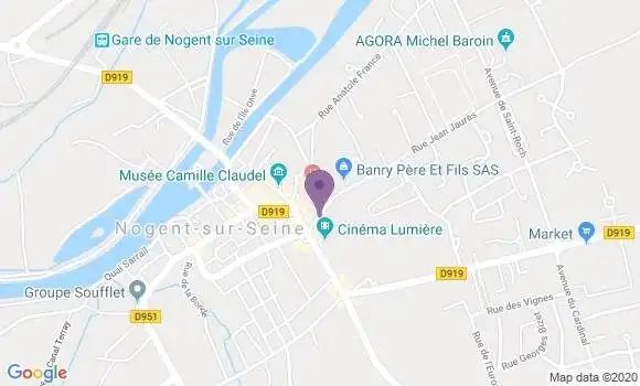 Localisation Nogent sur Seine - 10400