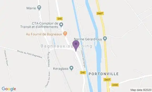 Localisation Bagneaux sur Loing Bp - 77167