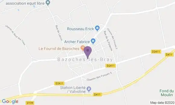 Localisation Bazoches les Bray Bp - 77118