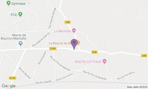 Localisation Bourron Marlotte Bp - 77780