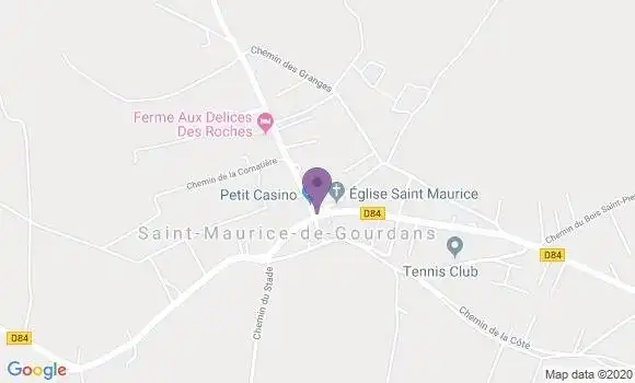 Localisation Saint Maurice de Gourdans Bp - 01800