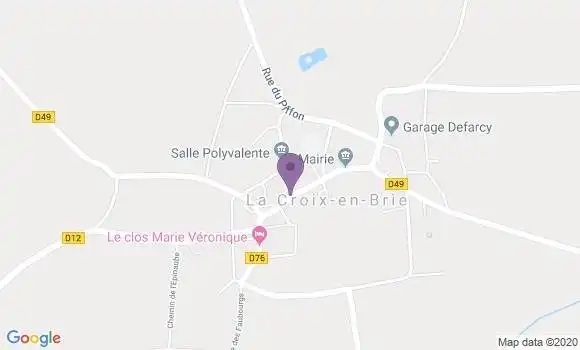 Localisation La Croix En Brie Ap - 77370