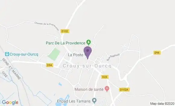 Localisation Crouy sur Ourcq - 77840