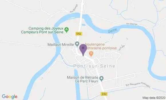 Localisation Pont sur Seine Bp - 10400