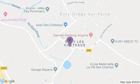 Localisation Evry Gregy sur Yerres Ap - 77166