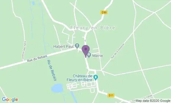 Localisation Fleury En Biere Ap - 77930