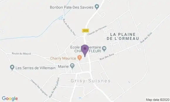 Localisation Grisy Suisnes - 77166