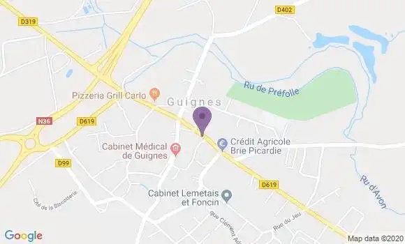 Localisation Guignes Bp - 77390