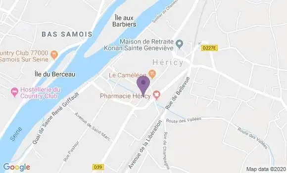 Localisation Hericy Bp - 77850