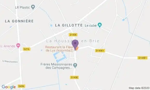 Localisation La Houssaye En Brie Bp - 77610