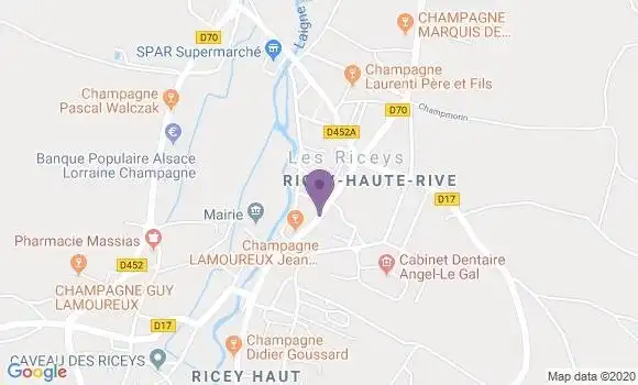 Localisation Les Riceys Bp - 10340