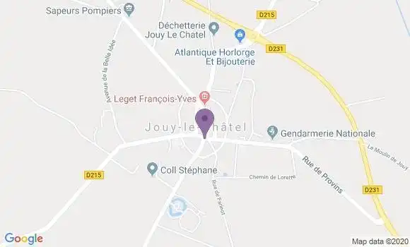Localisation Jouy le Chatel Bp - 77970