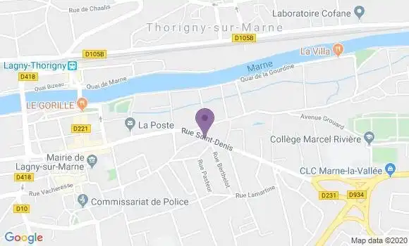 Localisation Lagny sur Marne - 77400