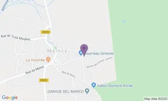 Localisation Maincy Bp - 77950