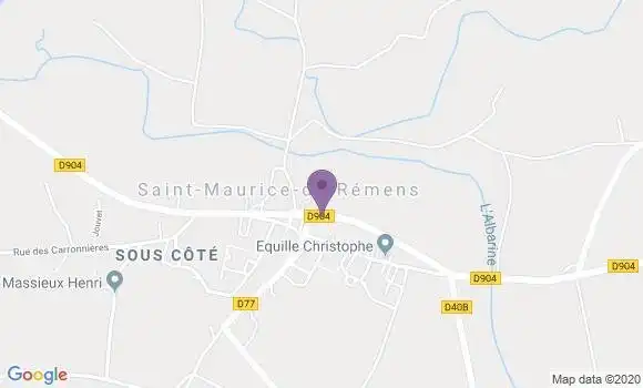 Localisation St Maurice de Remens Bp - 01500