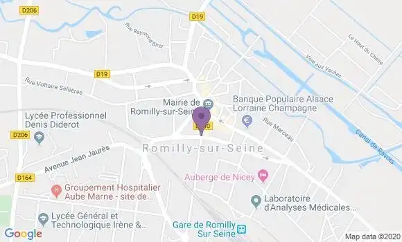 Localisation Romilly sur Seine Boule d