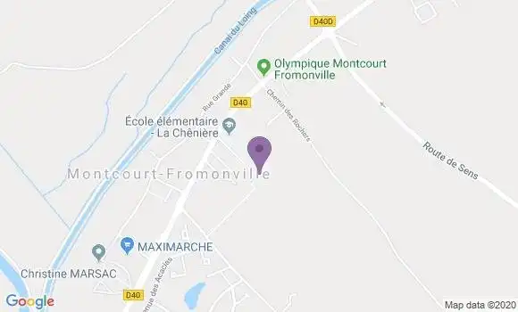 Localisation Montcourt Fromonville Ap - 77140