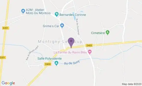 Localisation Montigny Lencoup Bp - 77520
