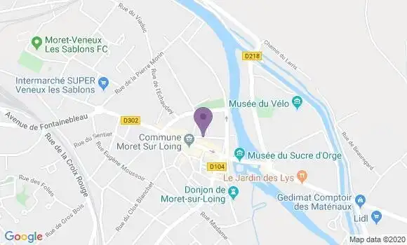 Localisation Moret sur Loing - 77250