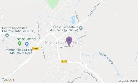 Localisation Moussy le Neuf Bp - 77230