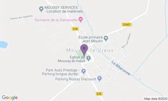 Localisation Moussy le Vieux Ap - 77230