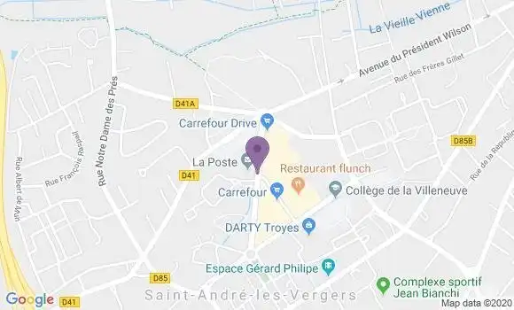 Localisation St Andre les Vergers - 10120