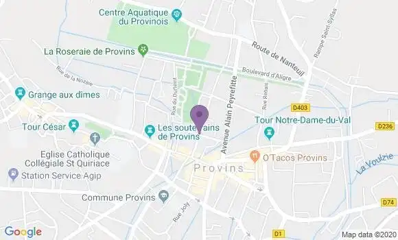 Localisation Provins - 77160