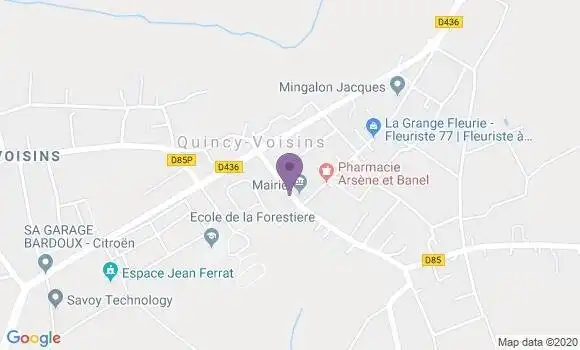 Localisation Quincy Voisins - 77860