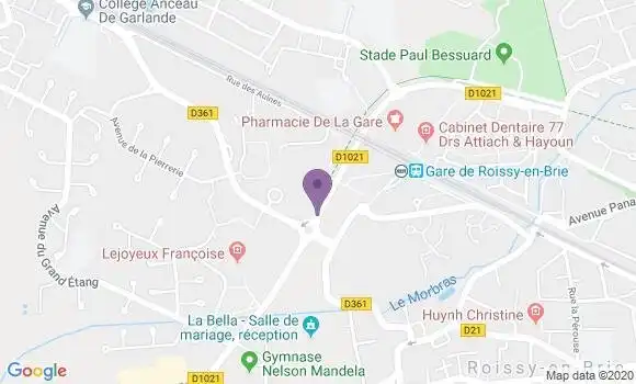 Localisation Roissy En Brie - 77680