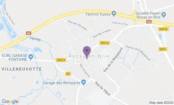 Localisation Rozay En Brie - 77540
