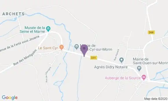 Localisation Saint Cyr sur Morin Bp - 77750