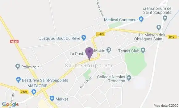 Localisation Saint Soupplets - 77165