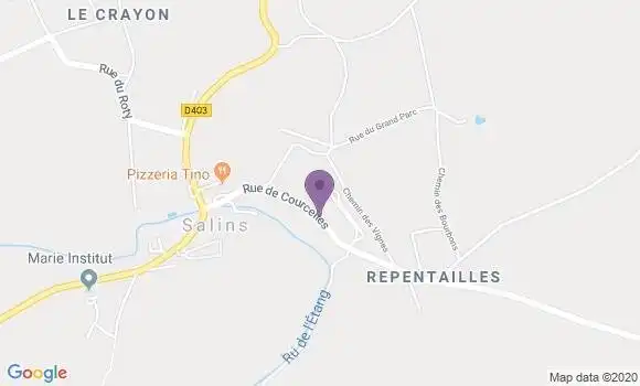 Localisation Salins Ap - 77148