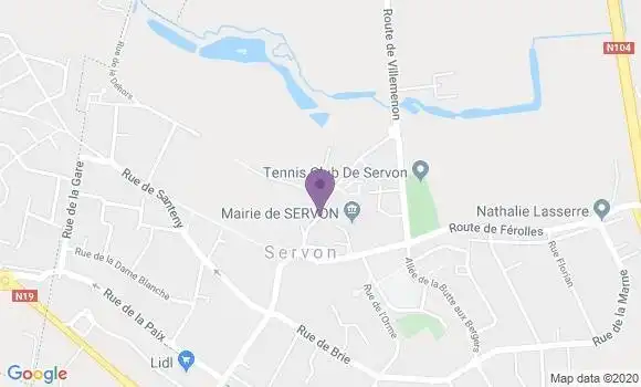 Localisation Servon Bp - 77170