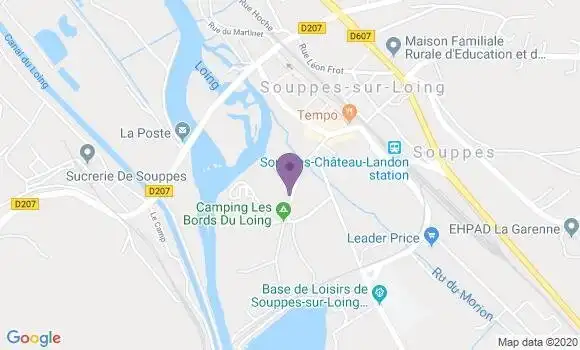 Localisation Souppes sur Loing Bp - 77460