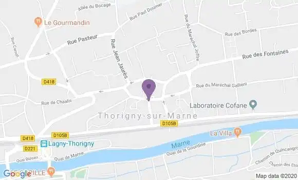 Localisation Thorigny sur Marne - 77400