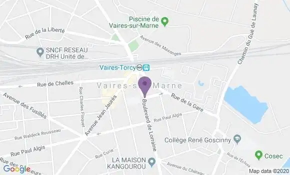 Localisation Vaires sur Marne - 77360