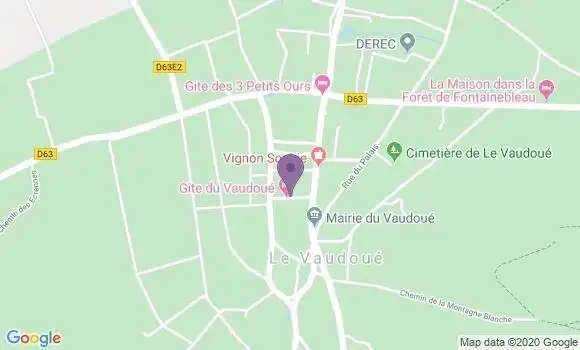 Localisation Le Vaudoue Bp - 77123