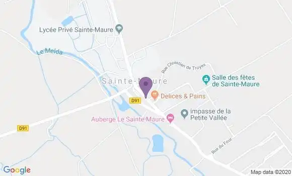 Localisation Sainte Maure Bp - 10150