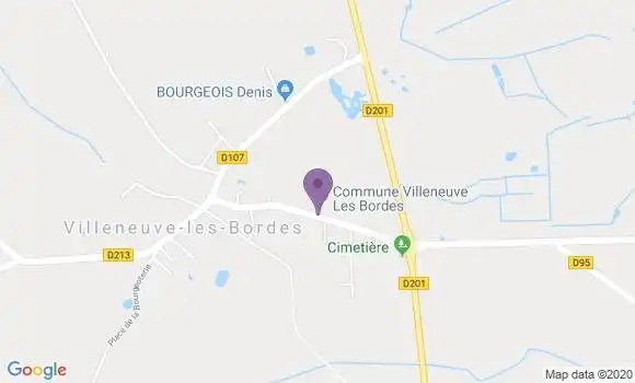Localisation Villeneuve les Bordes Ap - 77154