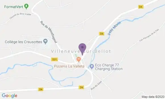 Localisation Villeneuve sur Bellot Bp - 77510