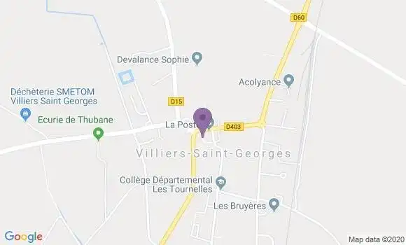 Localisation Villiers St Georges Bp - 77560
